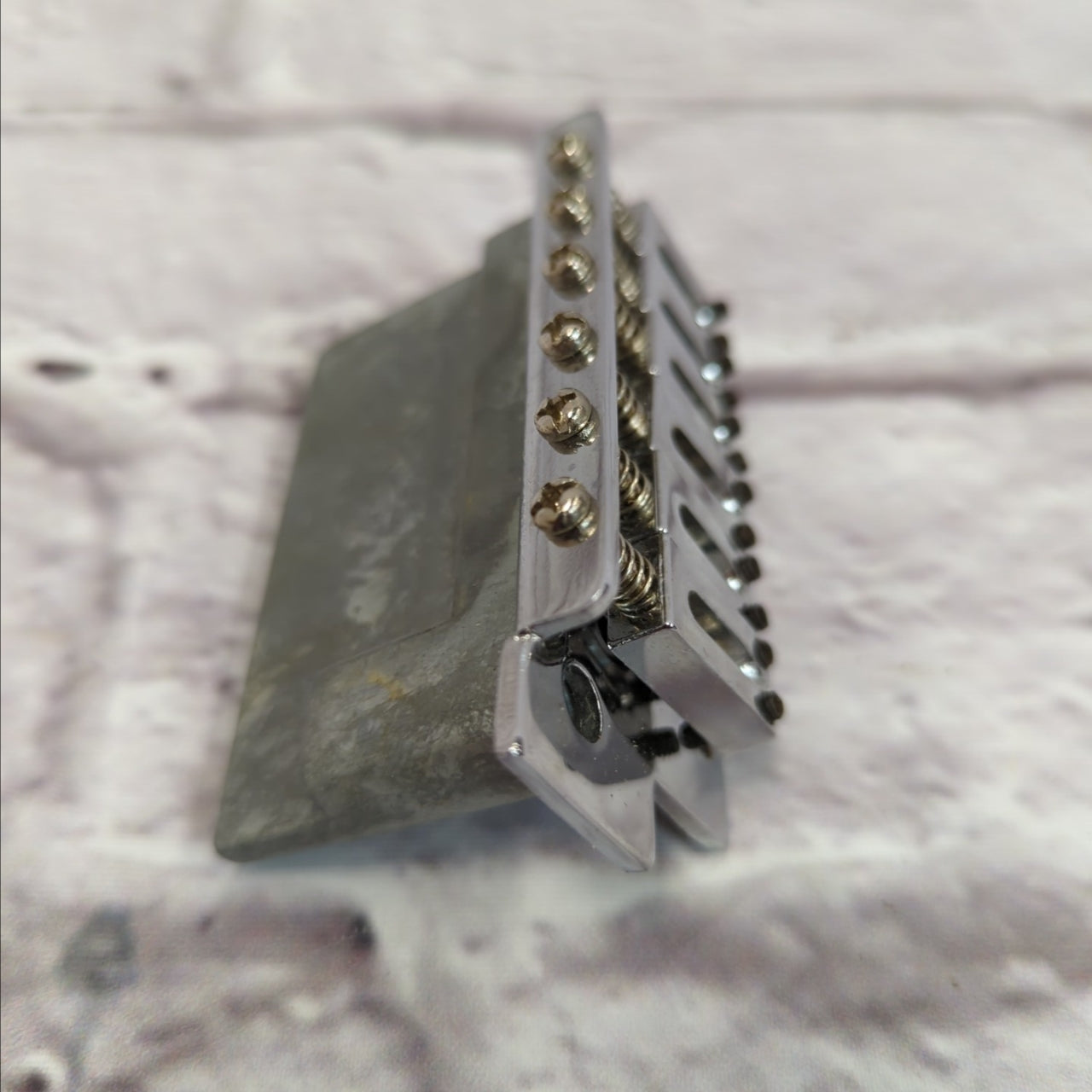 Unknown Stratocaster Tremolo Bridge Block with Saddles
