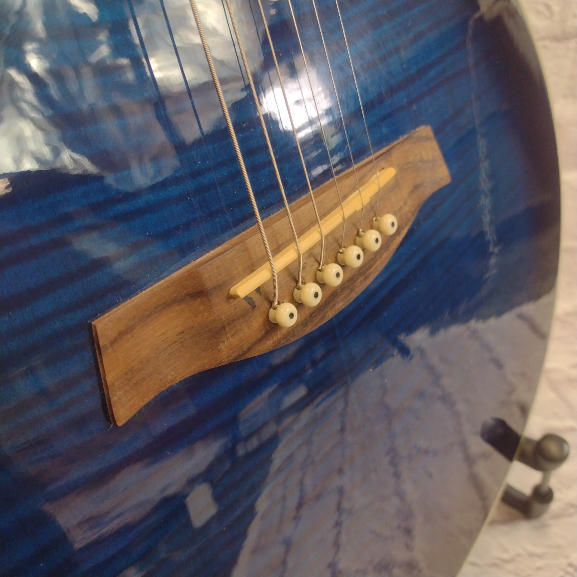 Ibanez AEL20E Blue Dreadnaught Acoustic Guitar