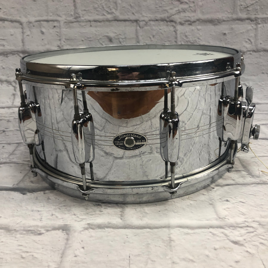 Slingerland Vintage 14x6.5 Chrome Over Brass 10-Lug Snare Drum