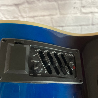 Best Choice 4 String Acoustic Electric Blue Bass