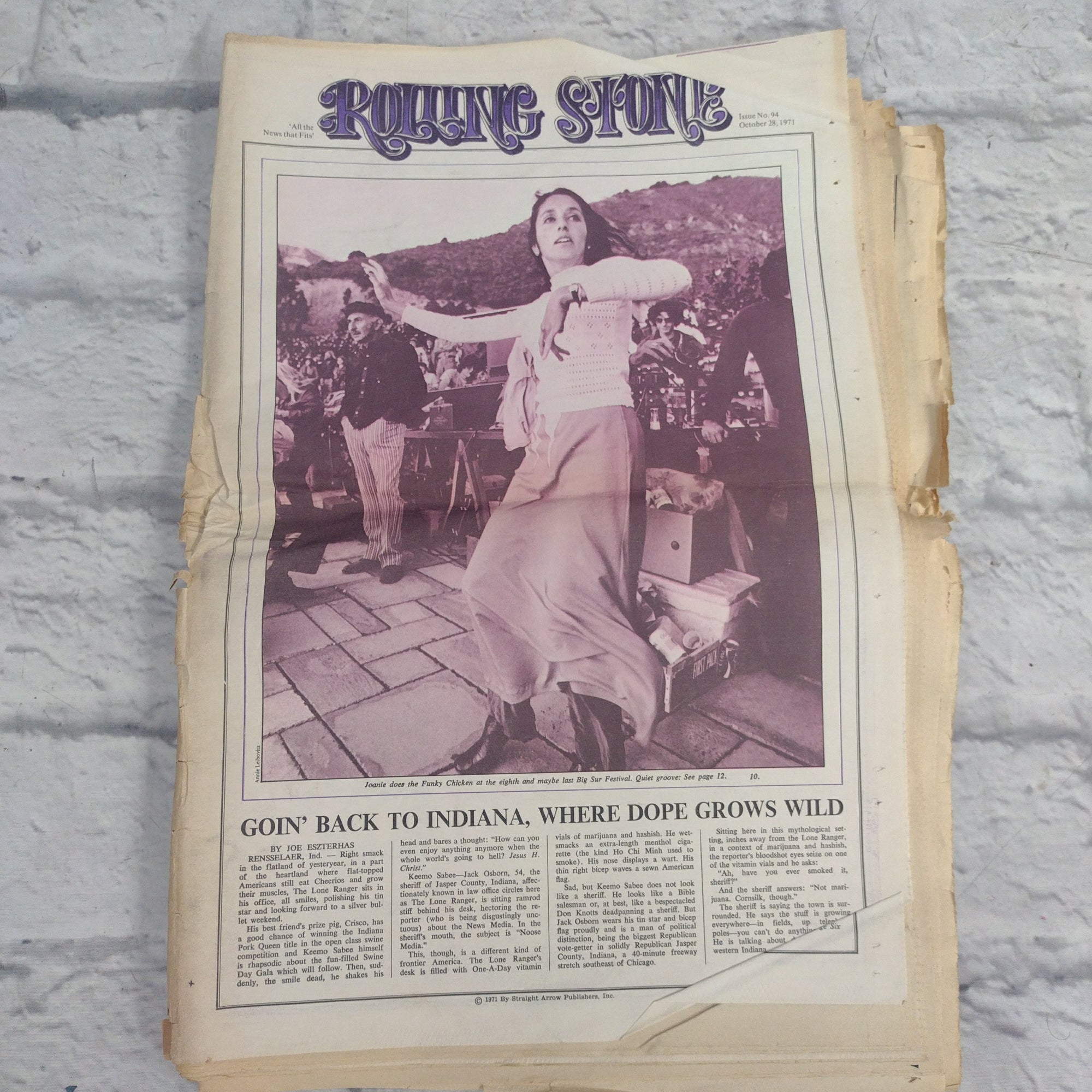 Vintage Rolling Stone Magazine - No 94 October 28 1971 - Beach Boys Cover