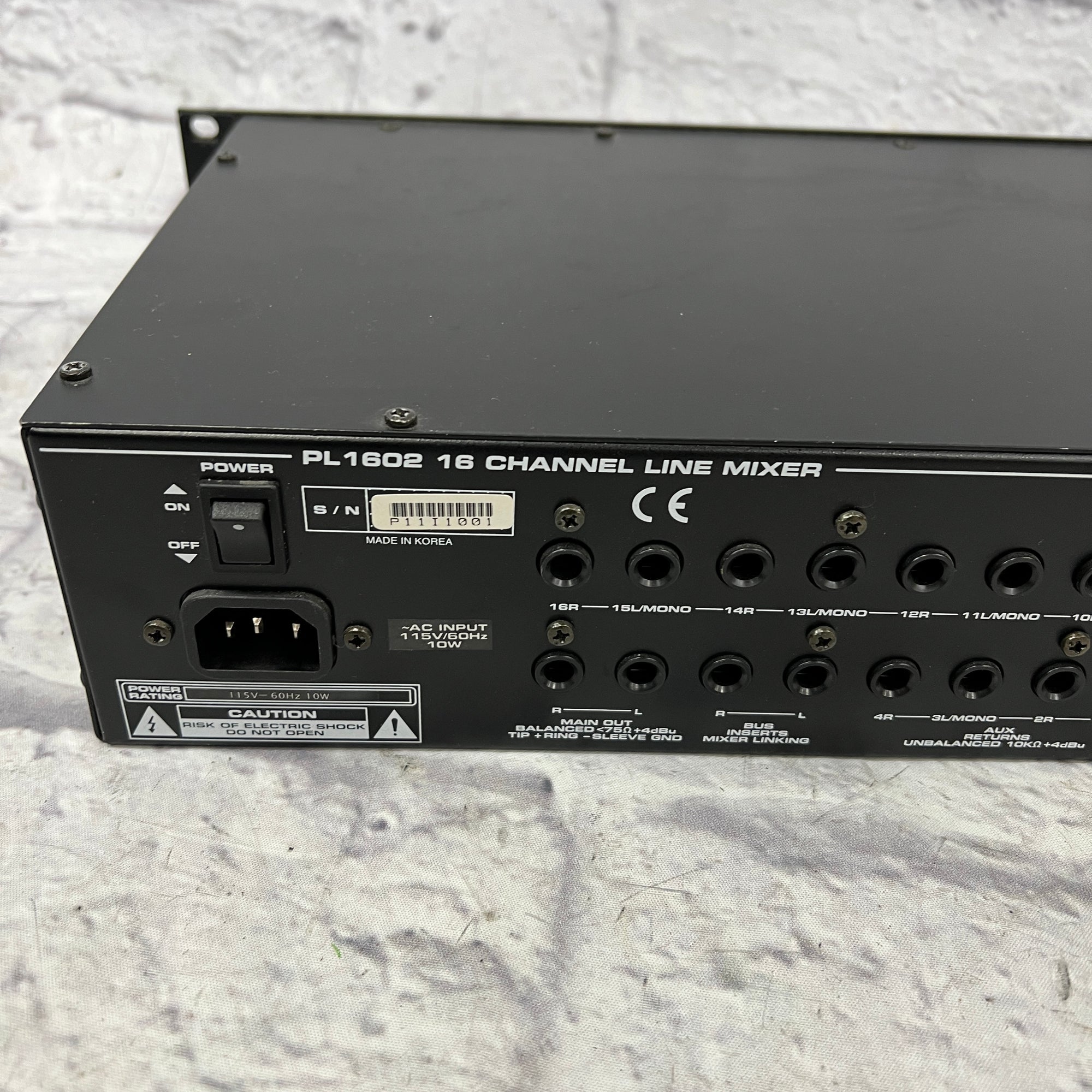 Samson PL1602 Rack Mixer