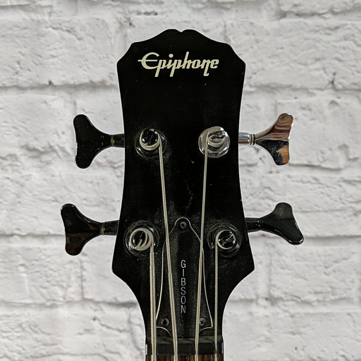 ベース Epiphone by GIBSON LesPaur BASS Vintage Epiphone By Gibson Black 4 String Bass Electric