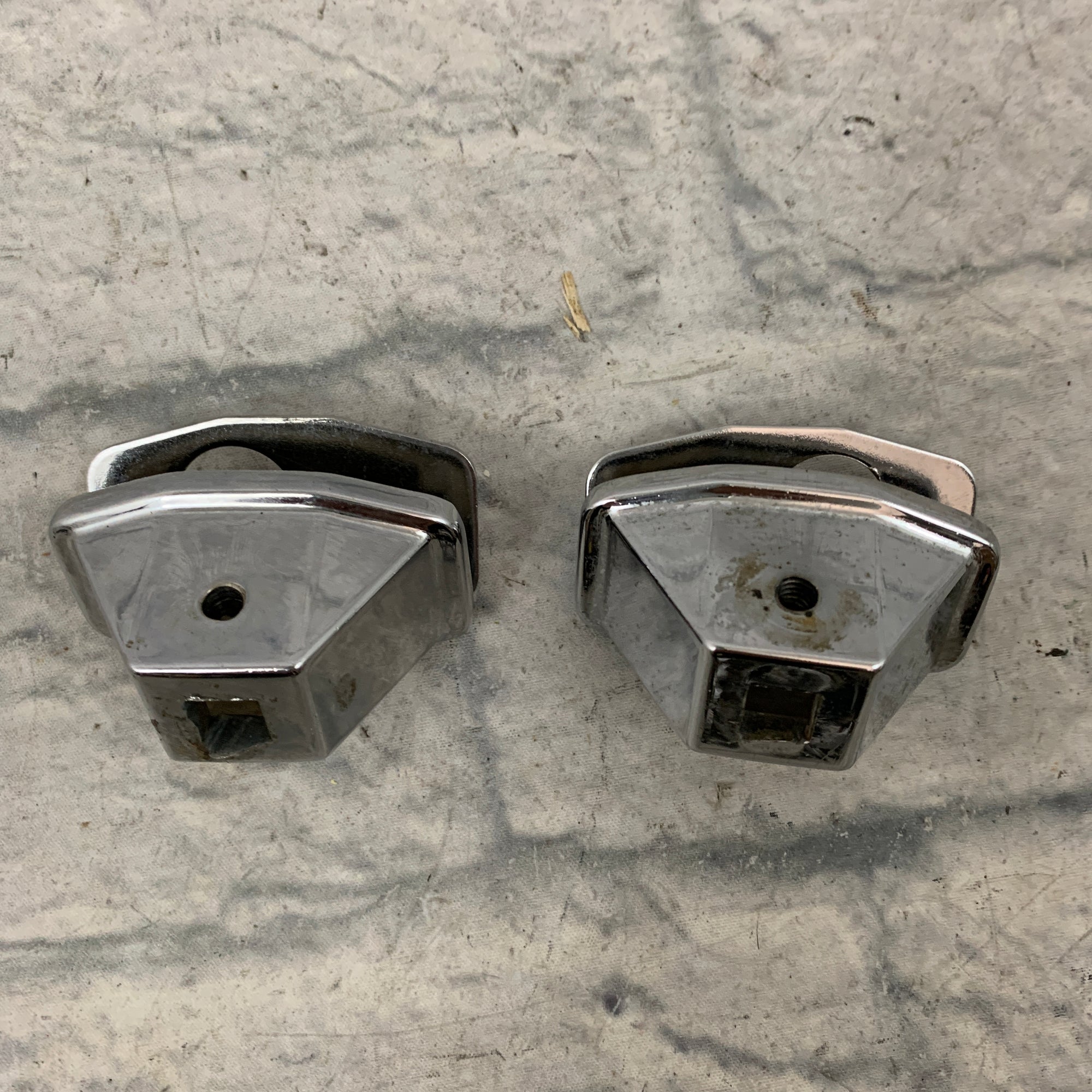 Vintage Ludwig Bass Drum Leg Mounts Set of Two Incomplete