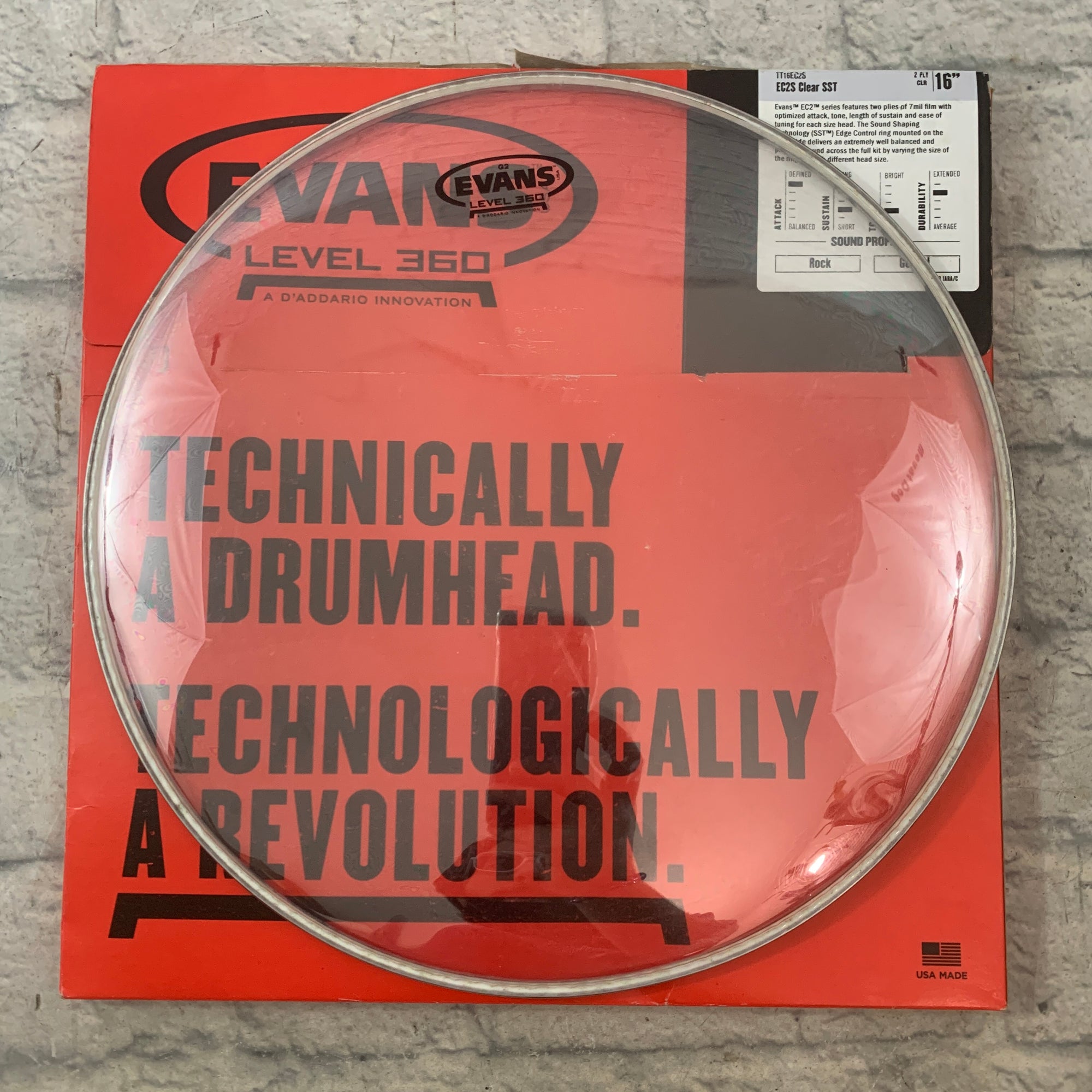 Evans 16" Genera G2 Clear