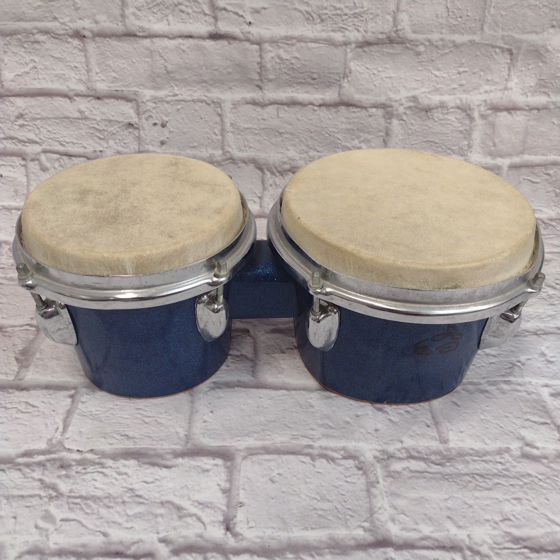 Unknown Bongos Made in Japan Blue Sparkle