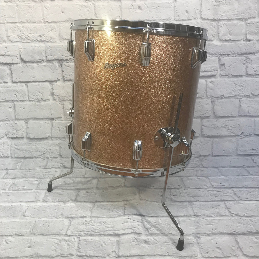 Late 60s Rogers 16x16 Floor Tom Holiday Model Champaign Sparkle