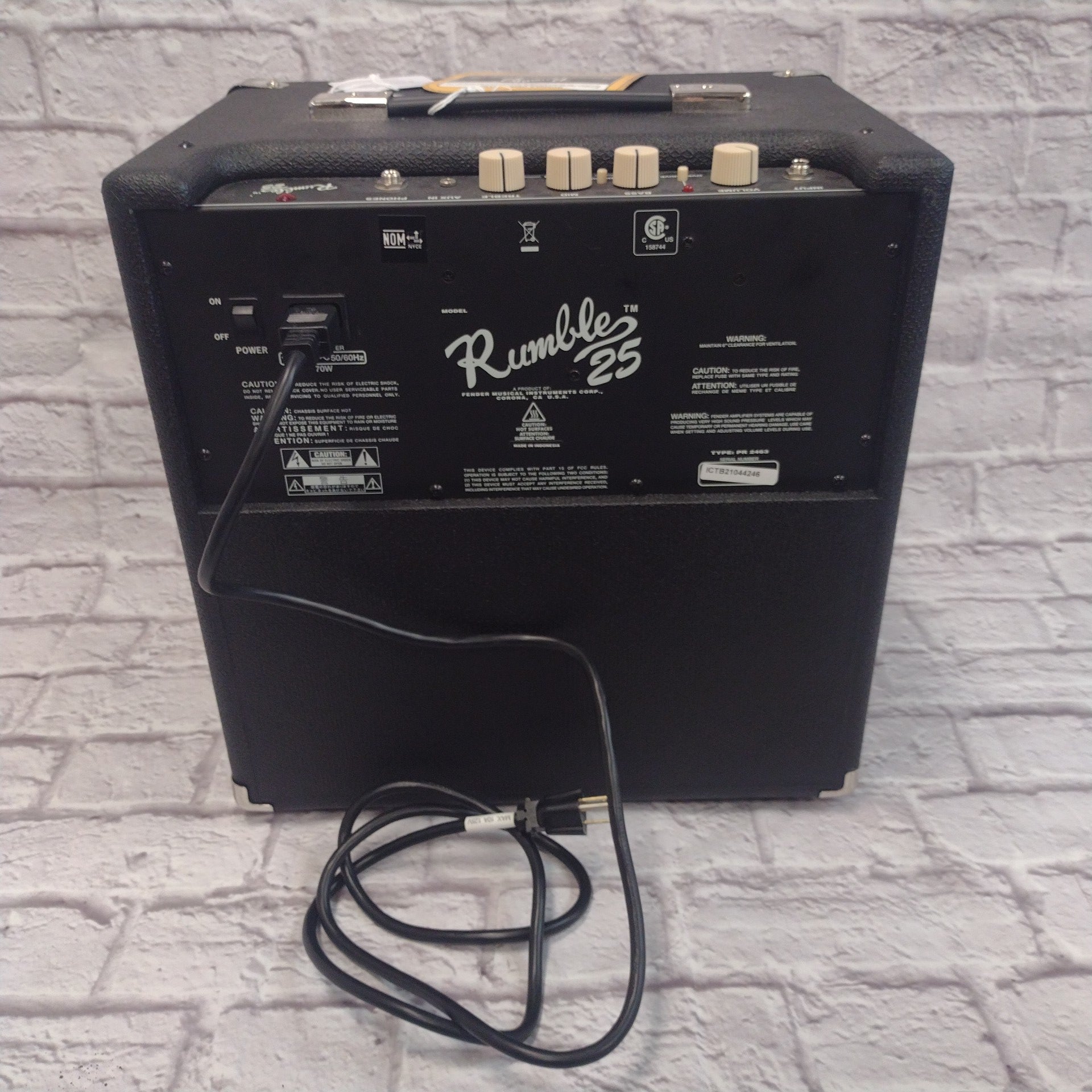 Fender Rumble 25 Bass Guitar Combo Amp