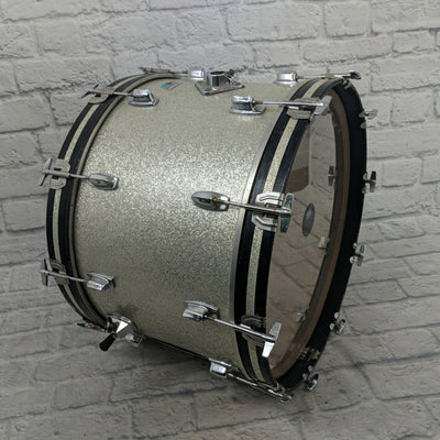 Ludwig 22x14 3-Ply Silver Sparkle Bass Drum