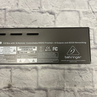 Behringer S16 I/O Box with Midas Preamps