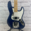 4 String J Jazz Bass Guitar - Blue Sparkle w/ USA Fender Case