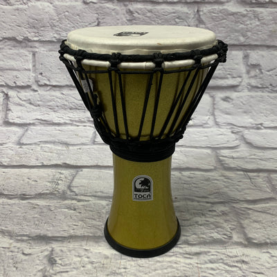 Toca TFCDJ-7 Freestyle Colorsound 7" Rope Tuned Djembe - Metallic Gold