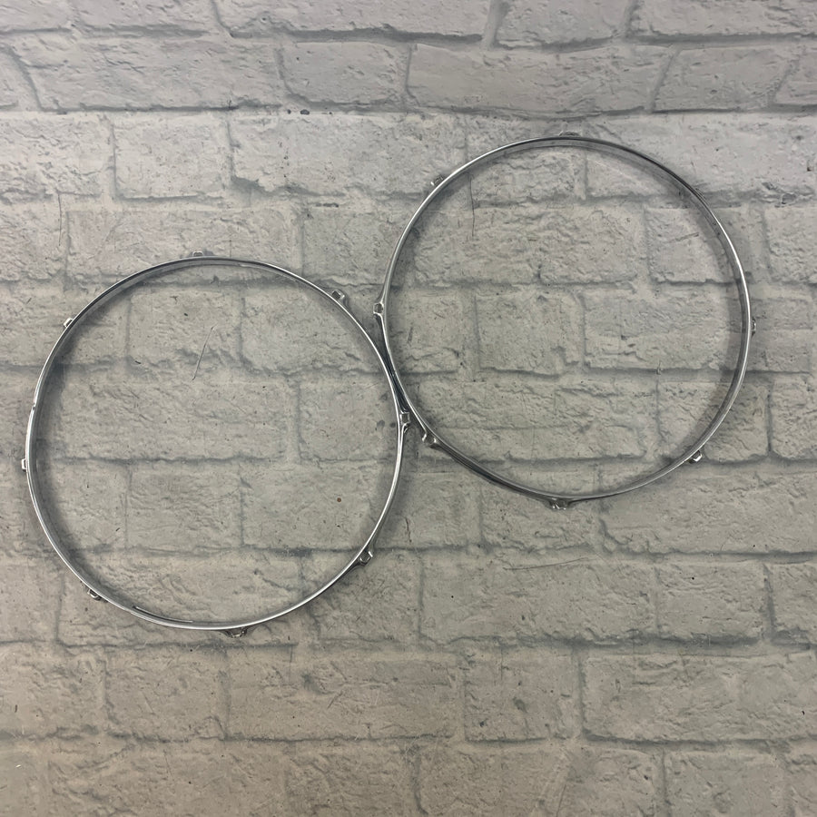 Unknown 14" 8 Lug Snare Drum Hoop Pair