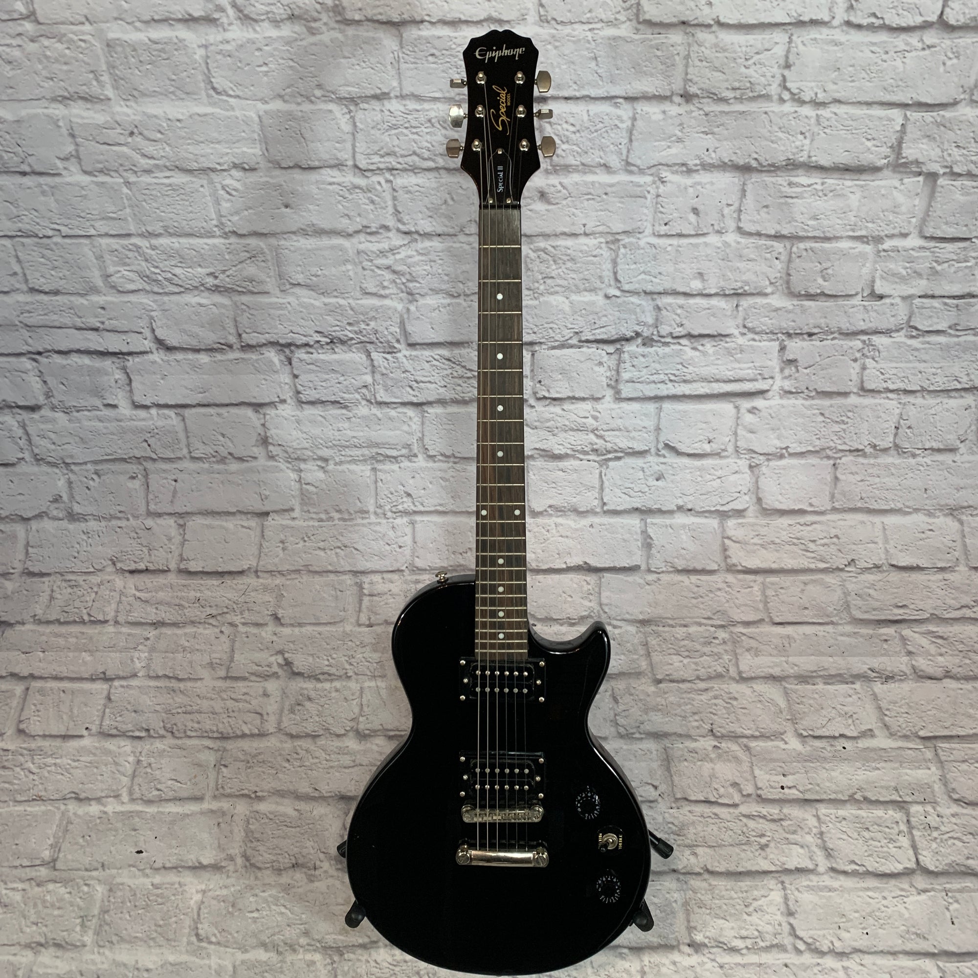 美品 Epiphone エピフォン Lespaul Special Ⅱ ブラック Epiphone Les Paul Special-II Plus Top Limited-Edition