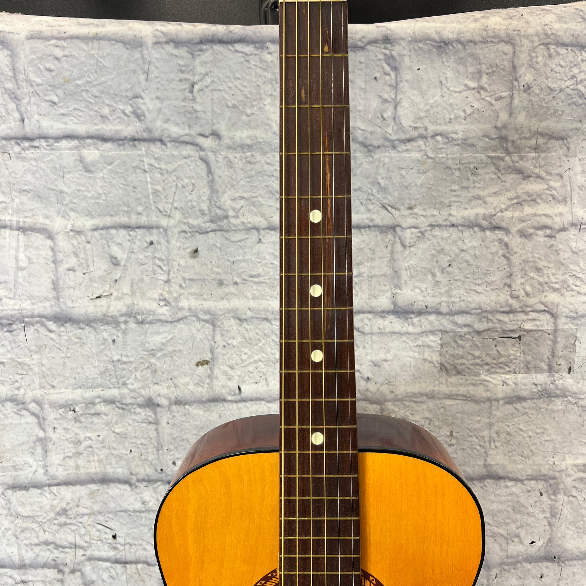 Airline Parlor Acoustic Guitar w/ Chipboard Case, Vintage