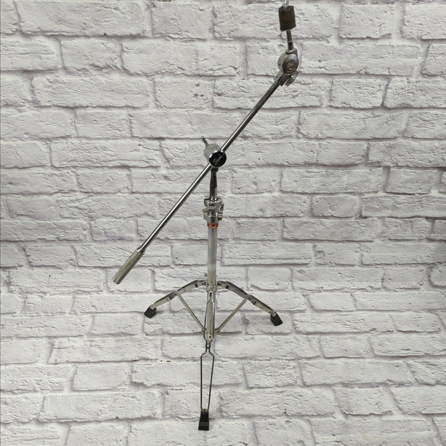 Pearl Heavy Duty Double Braced Long Arm Boom Cymbal Stand with Tilter and Counterweight 1980s Red Label