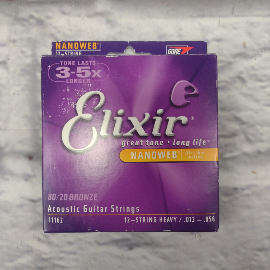 Elixir Nanoweb 12-String Heavy 13-56 Acoustic Guitar Strings
