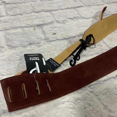 Perri's 2.5" Soft Suede with Premium Backing - Adjustable 44.5"-53" Guitar Strap