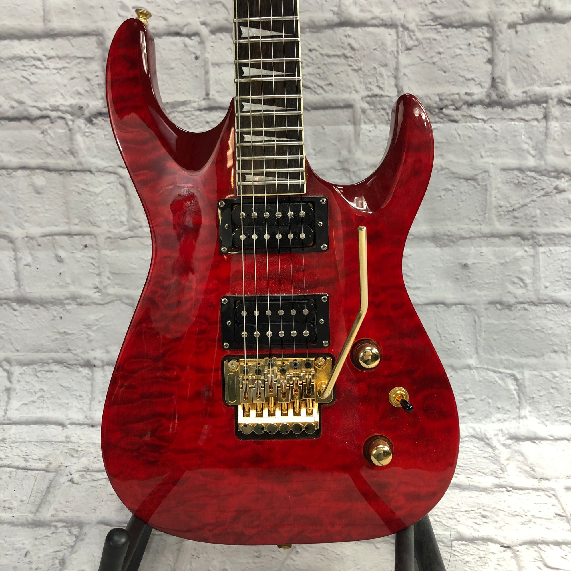 Johnson Catalyst Trans Red Quilted Maple Top Electric Guitar