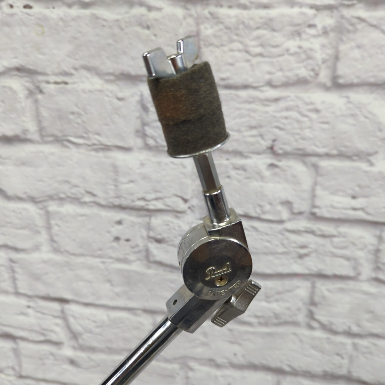 Pearl Heavy Duty Double Braced Long Arm Boom Cymbal Stand with Tilter and Counterweight 1980s Red Label