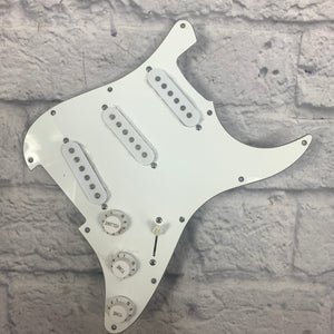 Unknown Loaded White Stratocaster Pickguard S-S-S