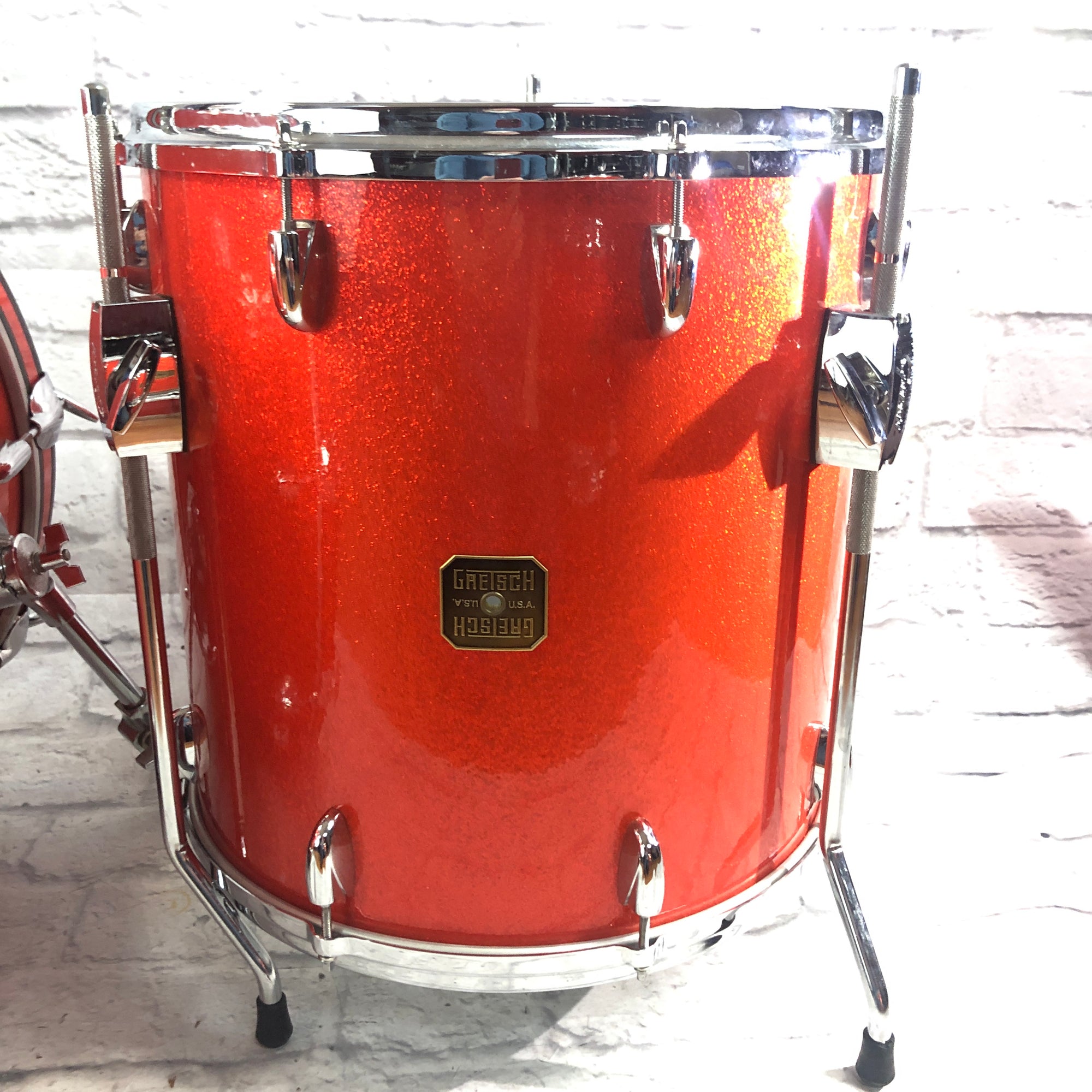 Gretsch USA Custom 4pc Drum Set Tangerine  Glass