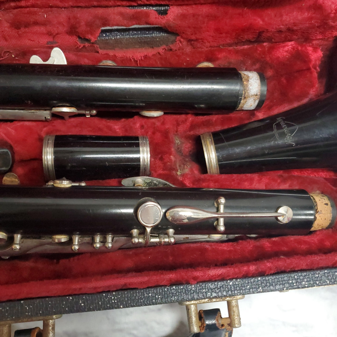 Vintage Normandy Plateau Wood Bb Clarinet in Bundy Case