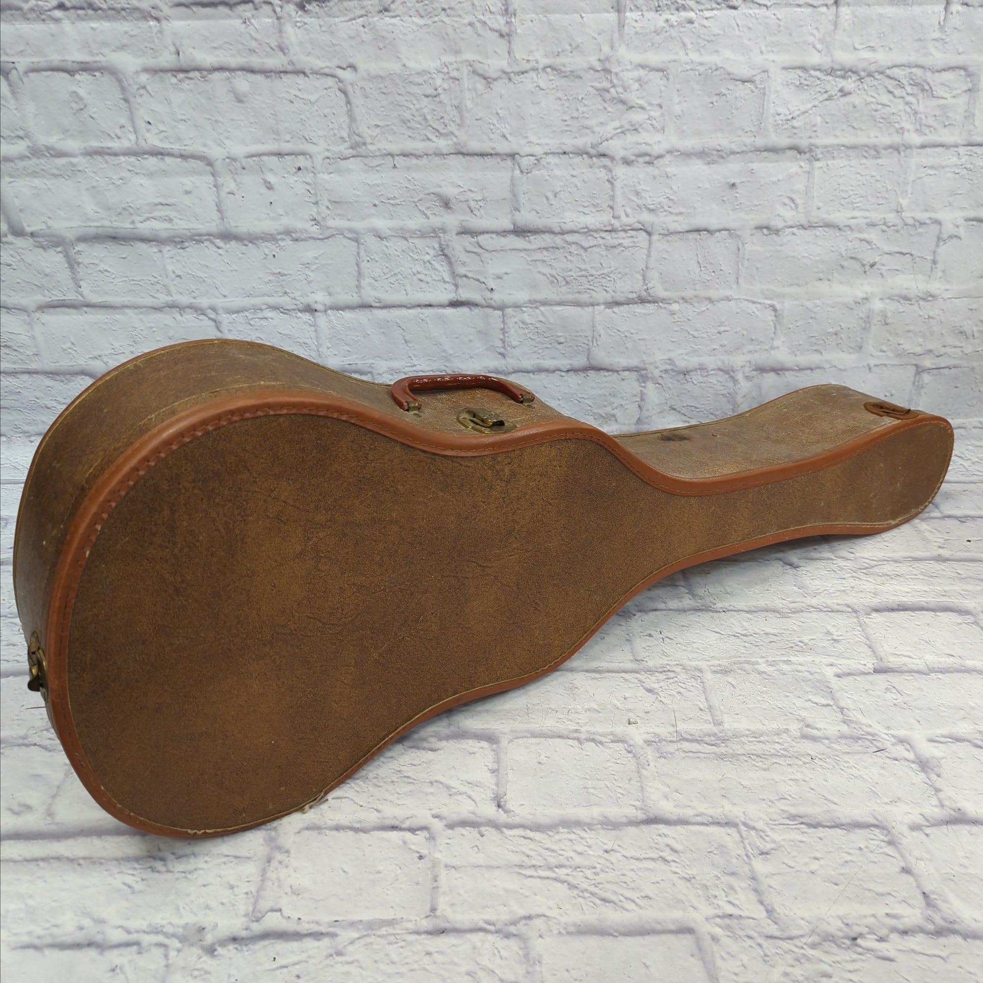 Unknown Vintage Brown Acoustic Chipboard Hard Case 39.5" x 13.5"