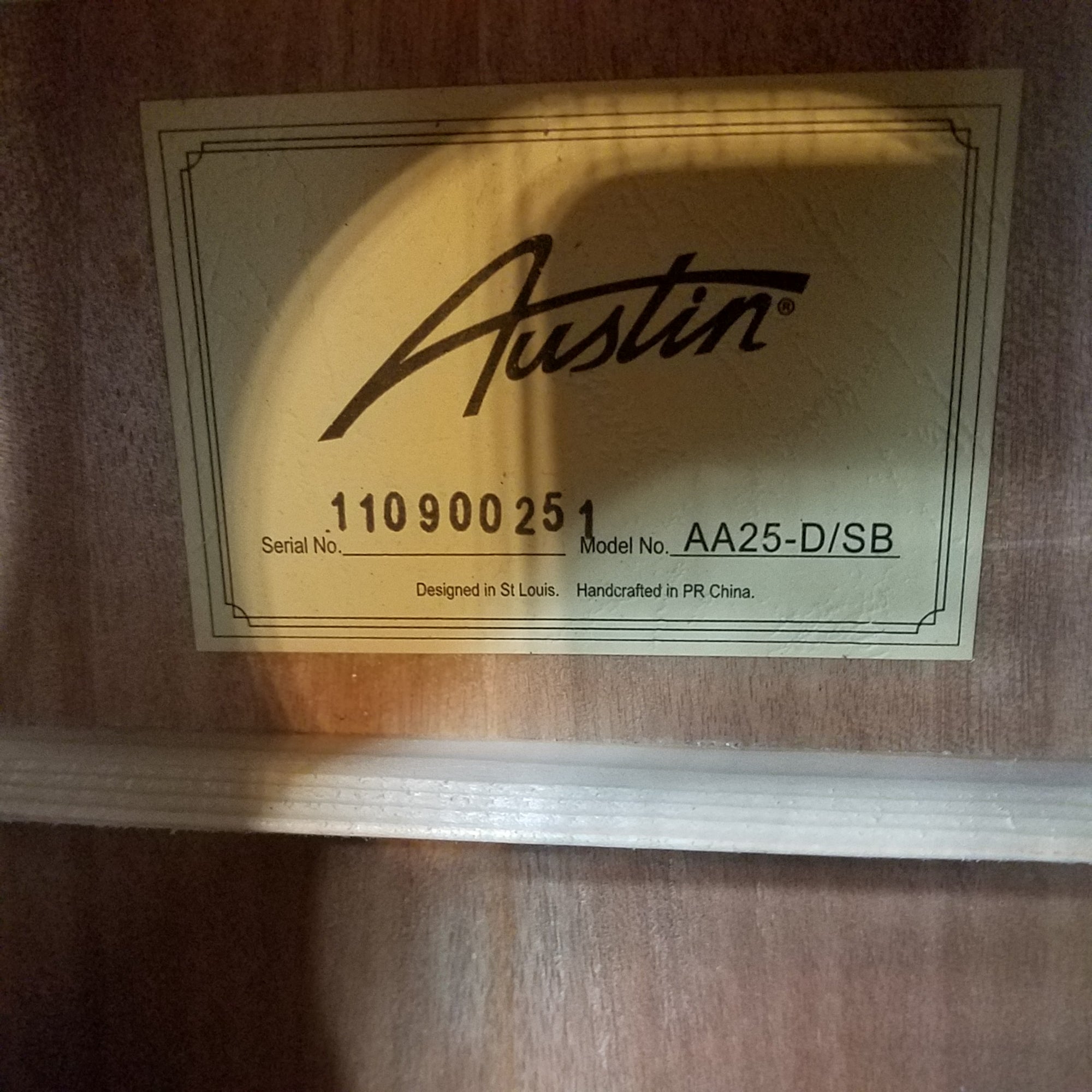 Austin AA25 Acoustic Guitar Sunburst