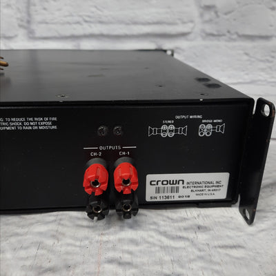 Crown K2 Balanced Current Stereo Power Amplifier 800 Watts per Channel @ 4 ohm