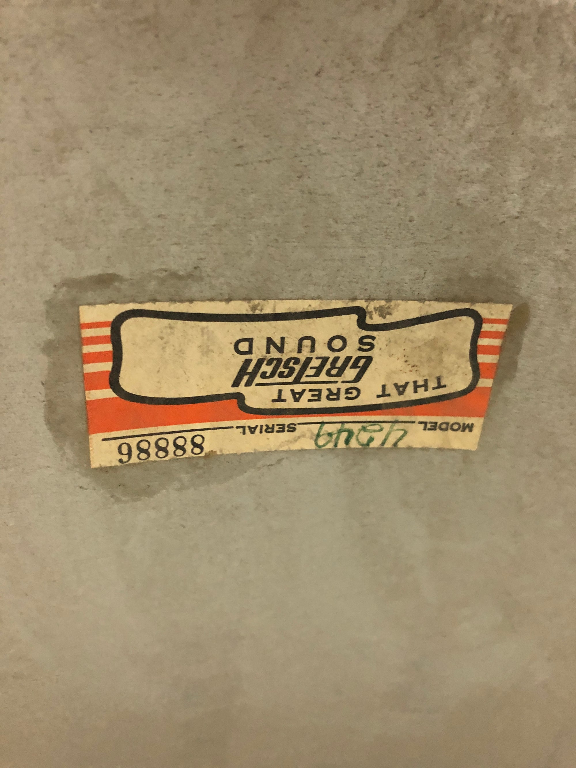 Gretsch 1970s Chrome Over Wood 20 Bass Drum Stop Sign Badge