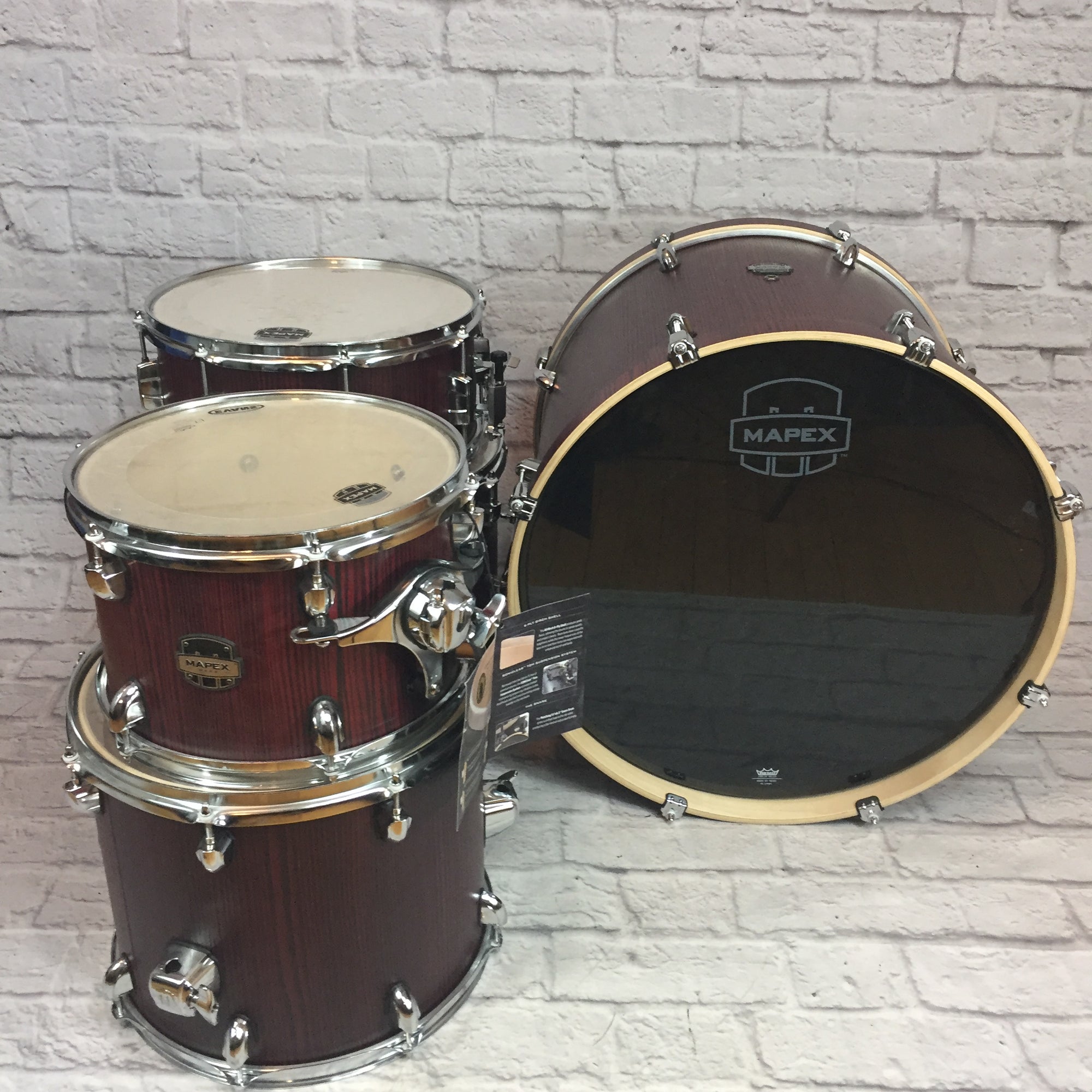 Mapex Mars Series 4 Piece Crossover Shell Pack Bloodwood Drum Set