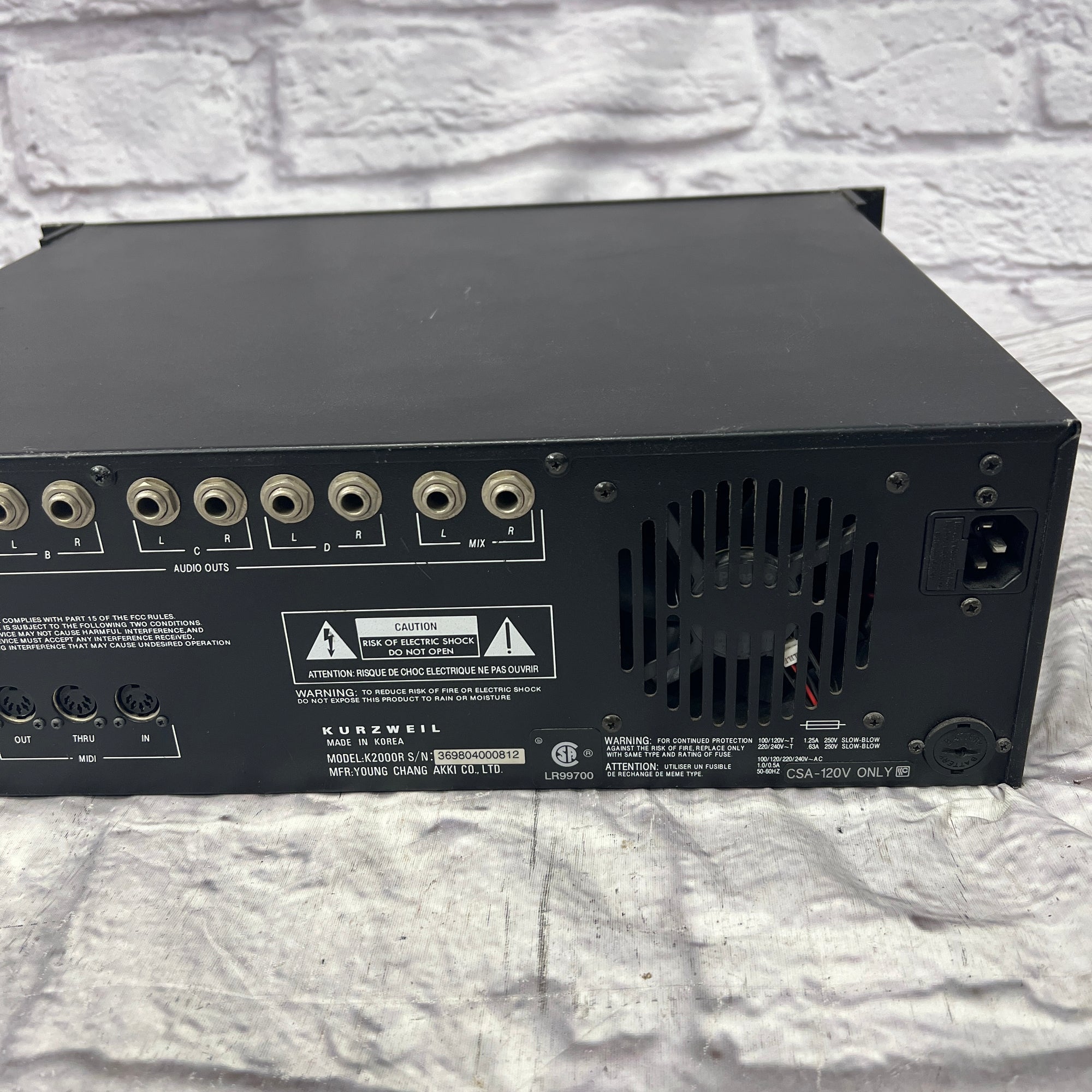 Kurzweil K2000R Rackmount Synth