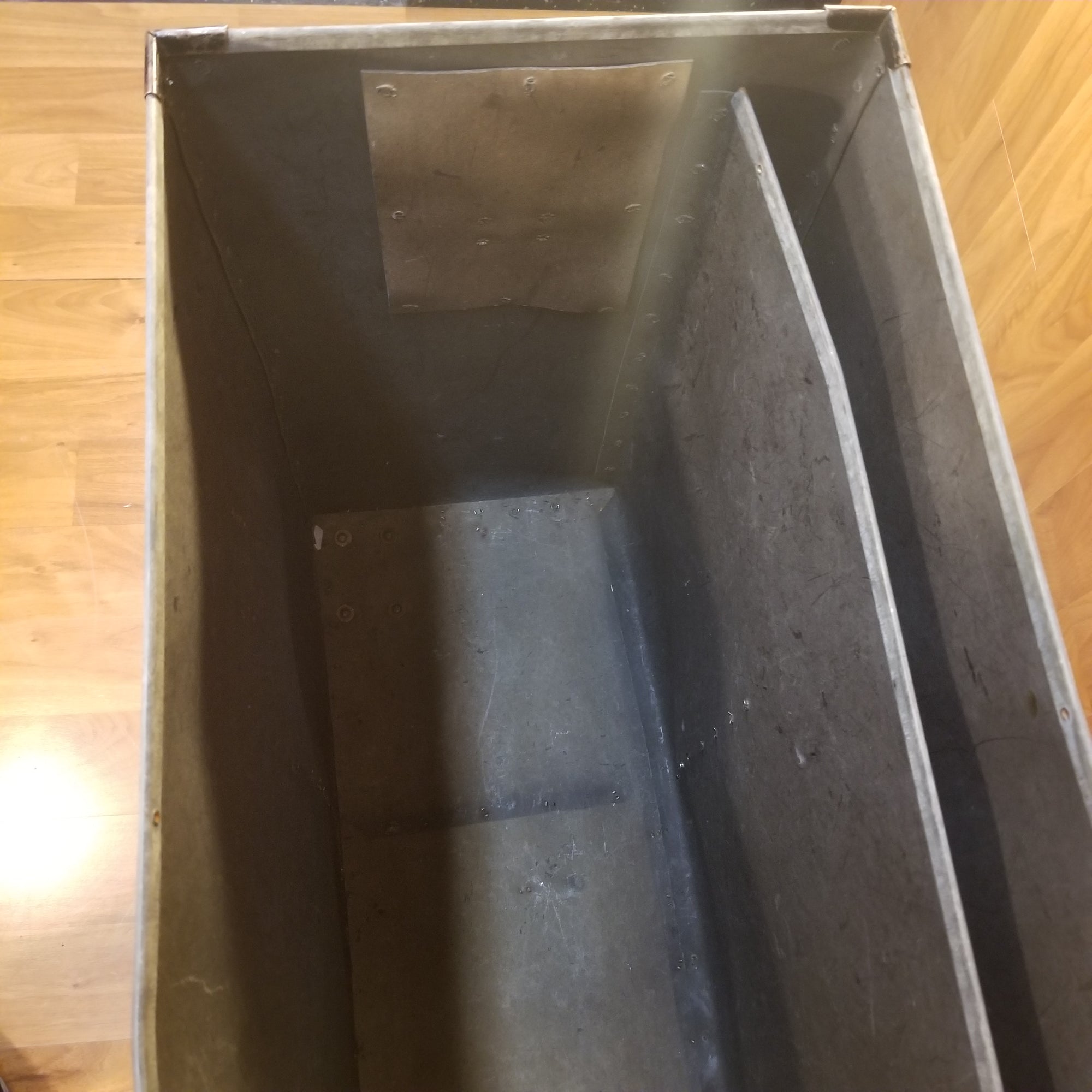 Vintage Fiber Drum Hardware Trap Case w Wheels 27x23x13