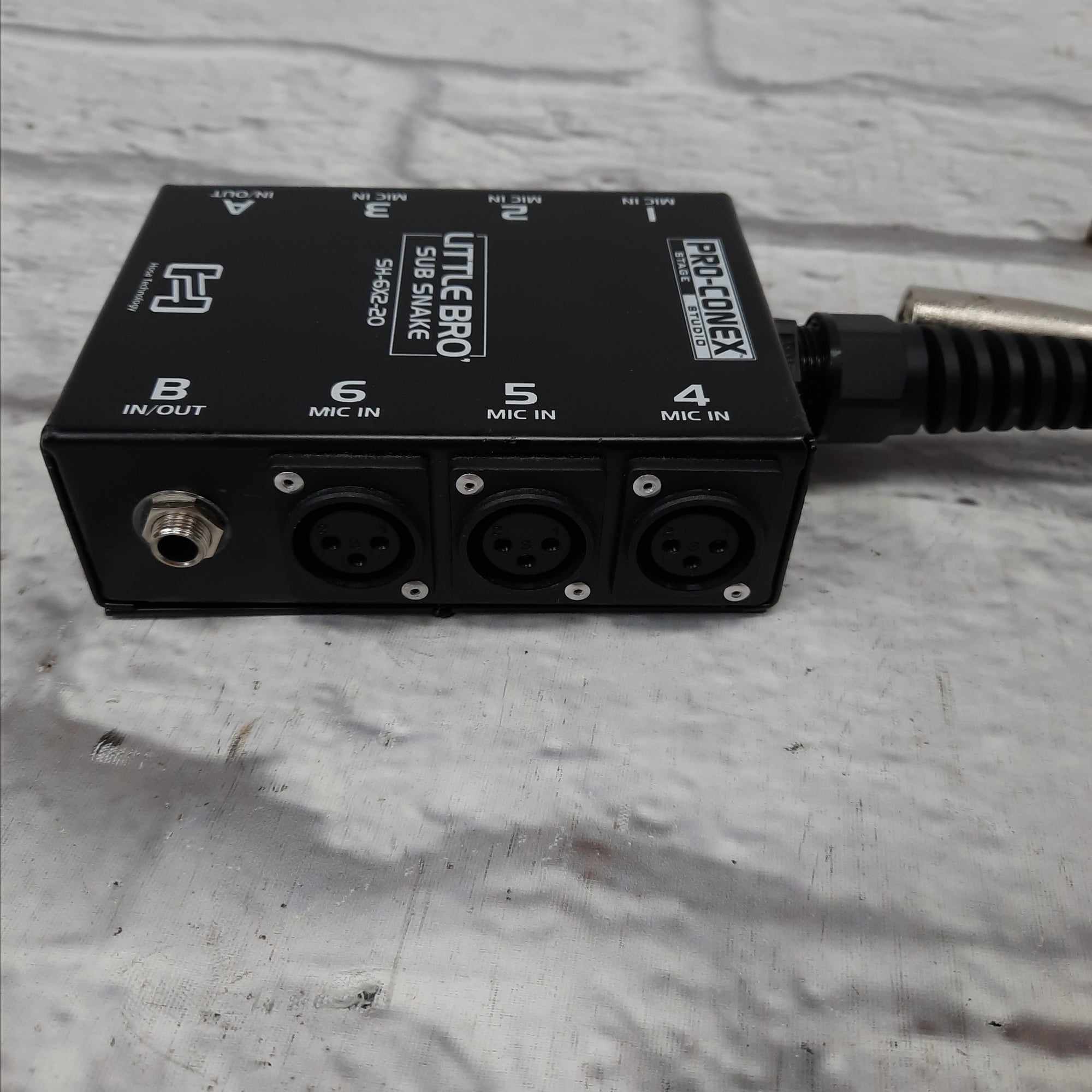Hosa SH-6X2-20 Little Bro' Sub Snake - 6 XLR Sends, 2 1/4" TRS Returns - 20 Feet
