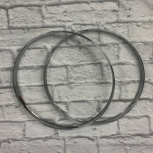 Sonor 22" Ferro Manganese Steel Bass Drum Hoops w/ Black Inlays
