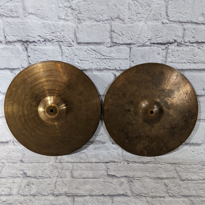 Vintage 1986 Paiste 2002 14 Hi Hat Cymbal Pair