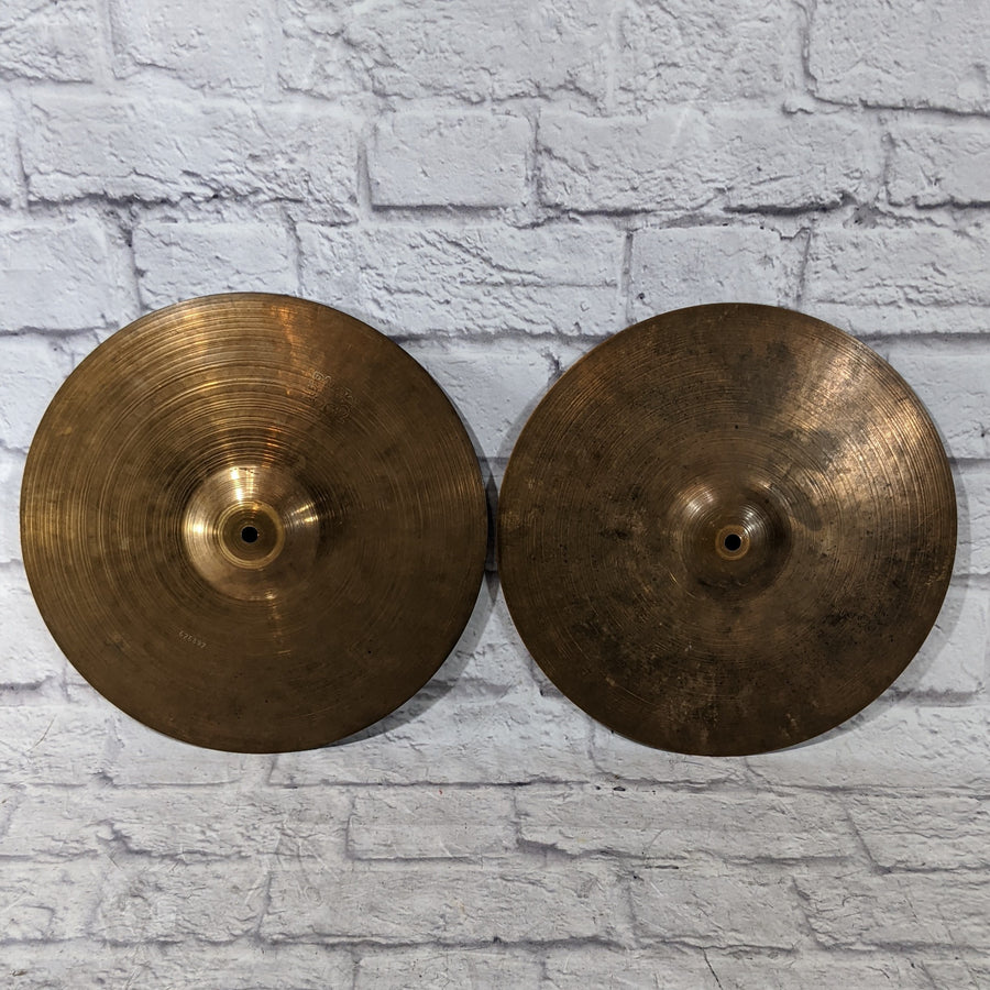 Vintage 1986 Paiste 2002 14 Hi Hat Cymbal Pair