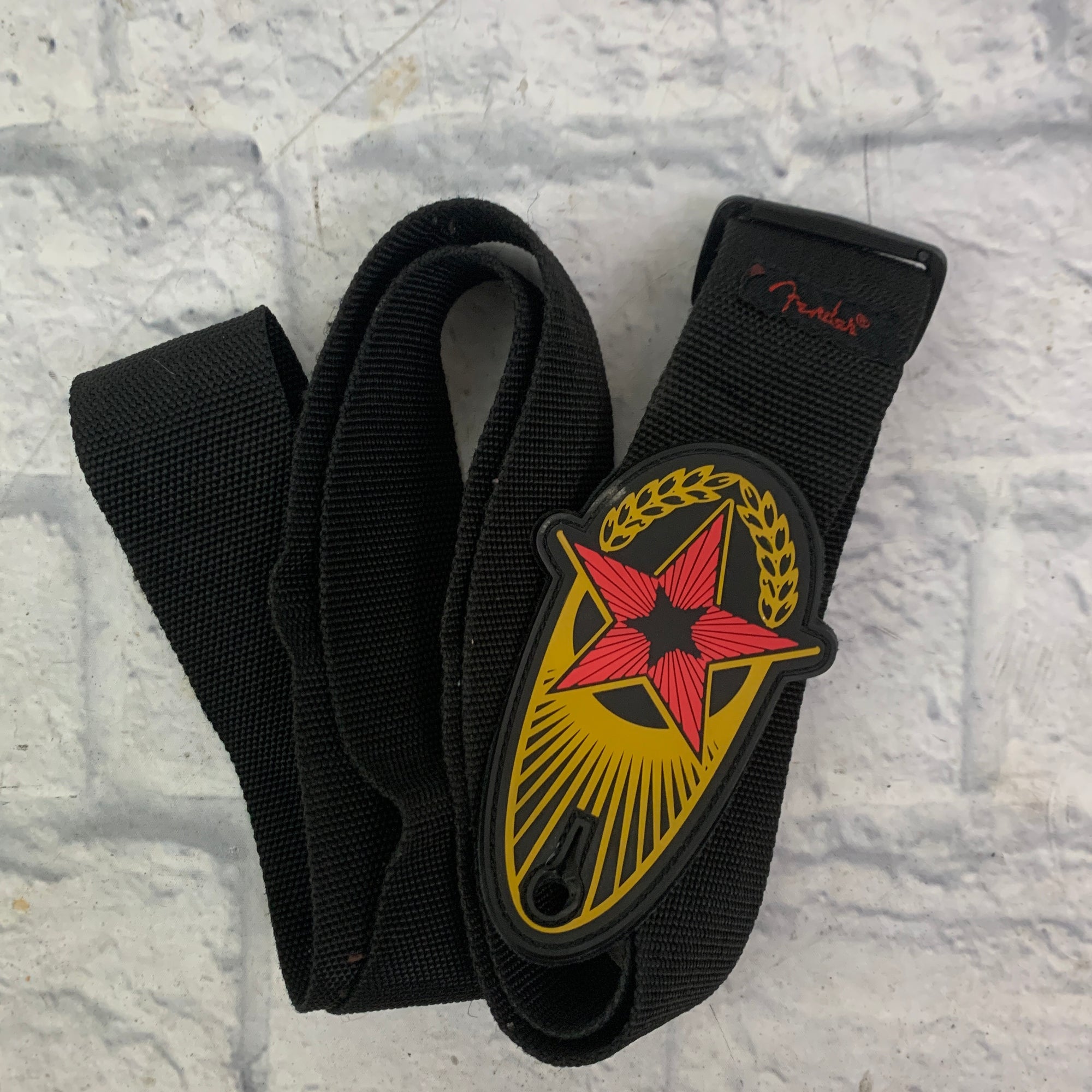【AAKE】STAR STRIPE NYLON PT Strap_Jacquard_Yellow_and_Blac