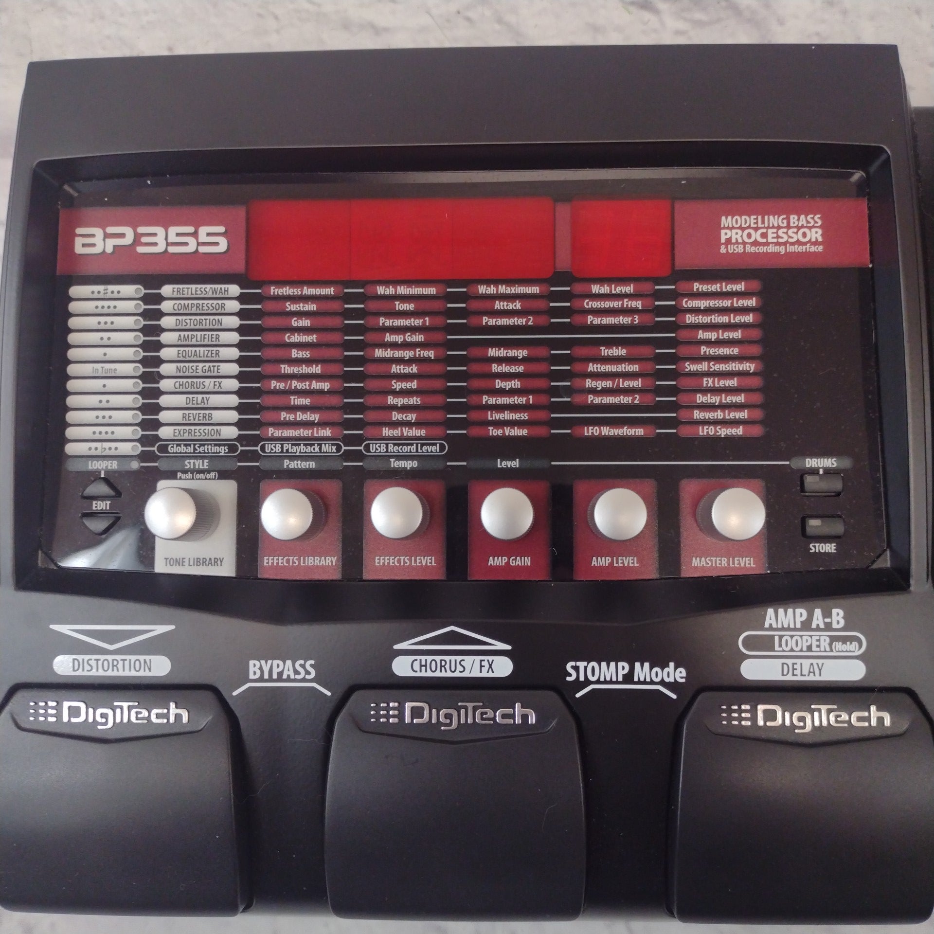 digitech bass multi effects pedal Digitech BP355 Bass Multieffects Pedal