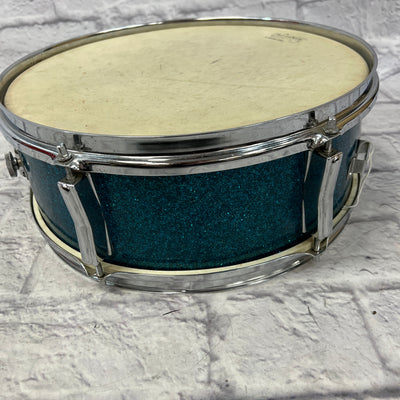 Norma Blue Sparkle 14x5" Snare MIJ w/ Leather Bag and Stand