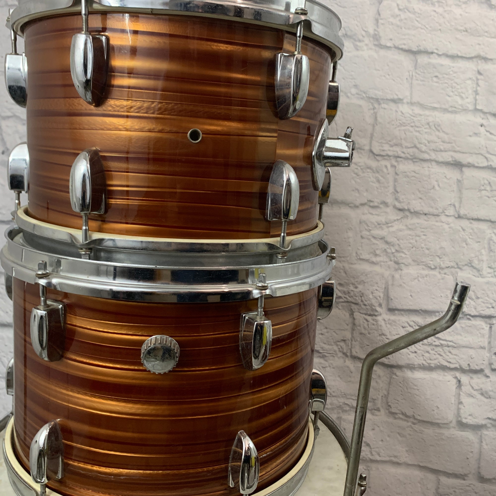 Vintage MIJ Whitehall 4pc Drum Kit Tigers Eye Wrap - 12/13/16/22
