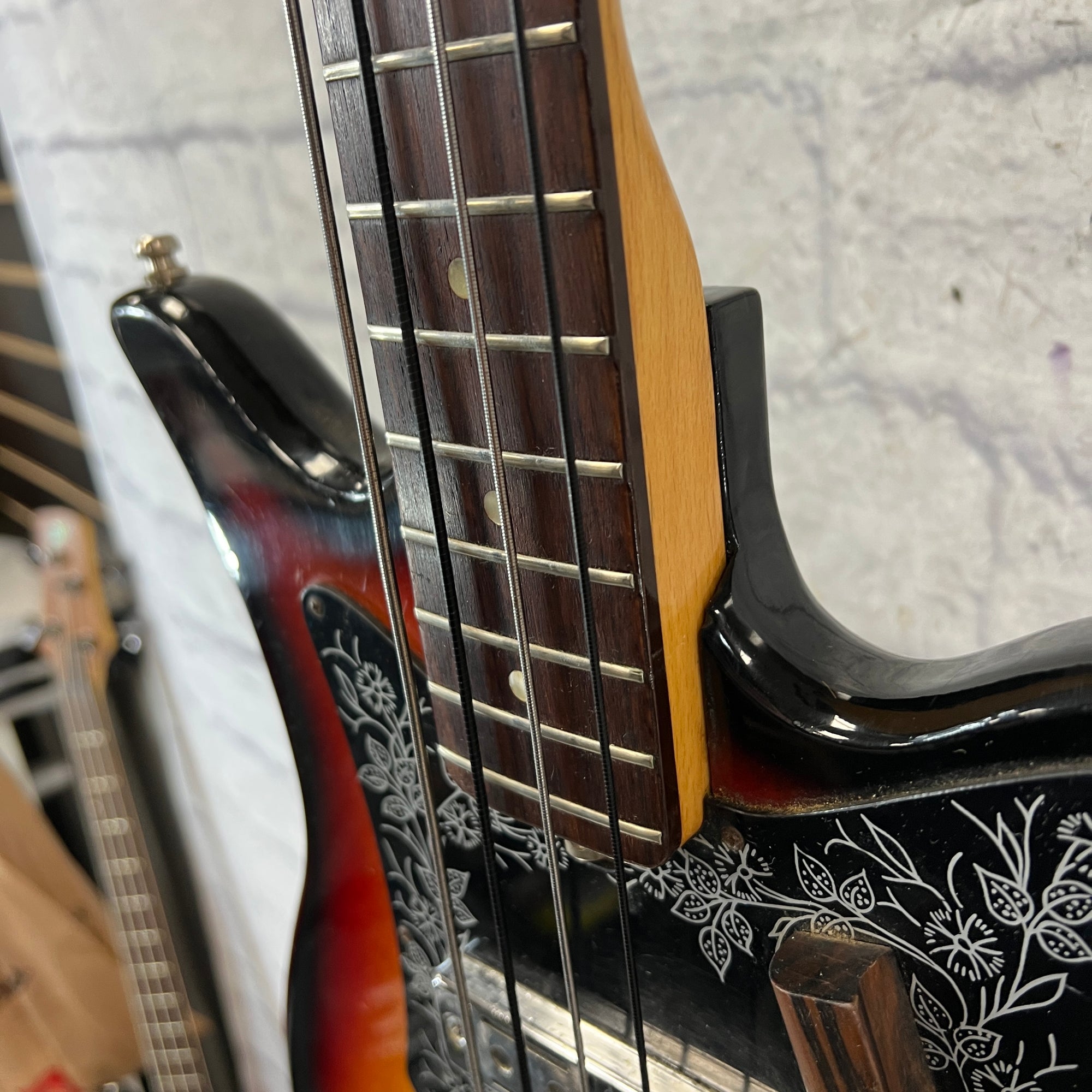 Teisco EB-110 Tulip 4 String Bass Guitar 1960's MIJ Japan 30" Scale One Pickup