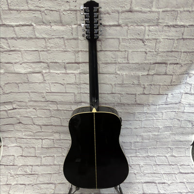 Fender DG-16E-12 Black Acoustic 12-String Guitar