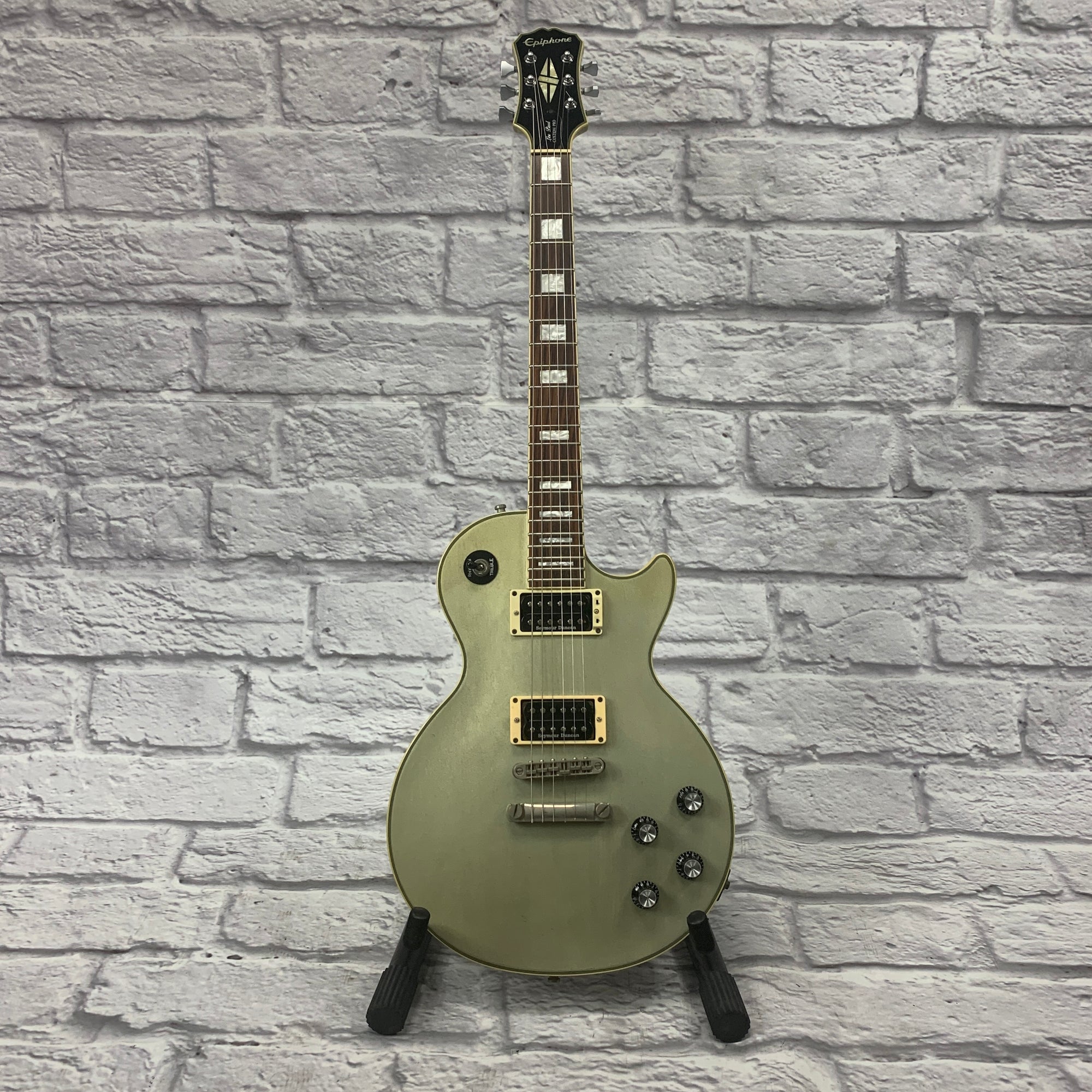 ギター Epiphone Les Paul Custom PRO TV Silver Epiphone TV Silver Les Paul Custom Pro Ltd Ed Electric