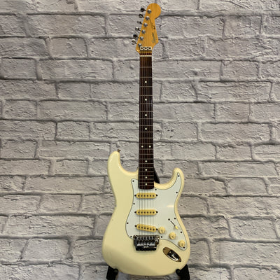 1987 Squier MIJ Stratocaster w/ Fender System 1 Bridge Olympic White