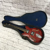 ** Vintage 1960's Stradavox Semi-Hollow Wine Red Guitar