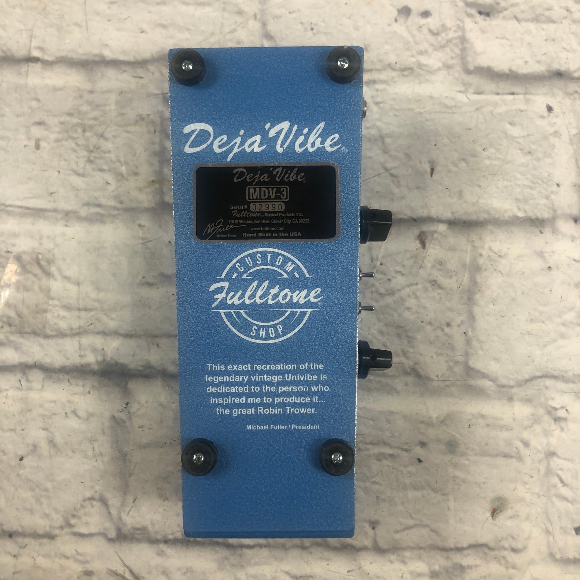 Fulltone MDV-3 Mini Deja Vibe 3 Vibrato Pedal