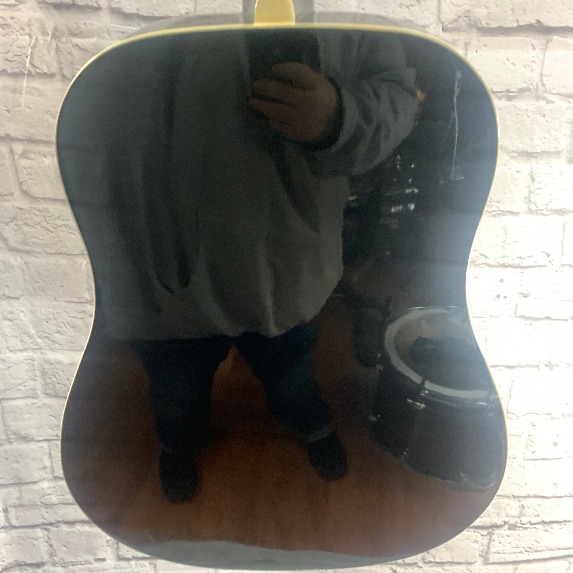 Eleca Black Acoustic Dreadnaught Guitar