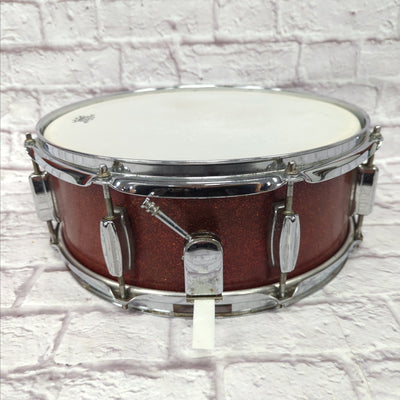 Unknown Vintage MIJ Made in Japan 14x5" Snare Drum Red Sparkle